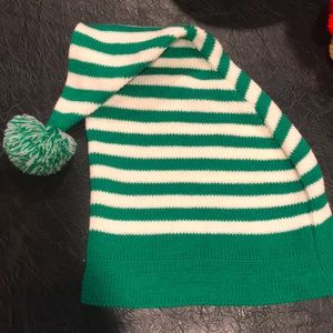 Green and White Stripe hat